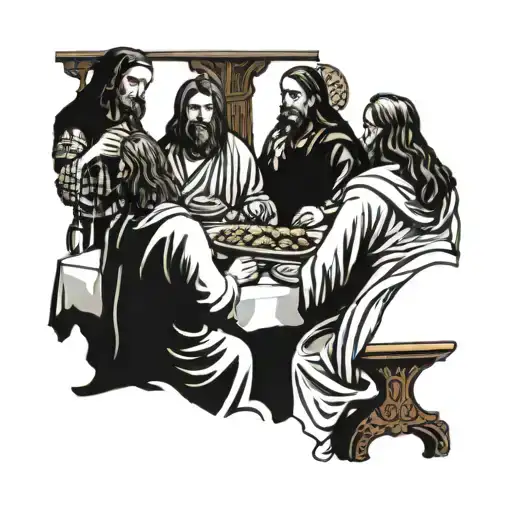 last supper jesus christ tattoo design idea