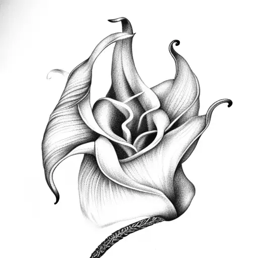 Calla lily  tattoo design idea