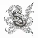 Whip intertwined tattoo design idea