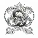 Whip intertwined tattoo design idea