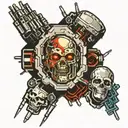 Terminator neuronal processor chip tattoo design idea