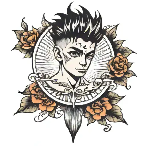 killua zoldyck tattoo design idea