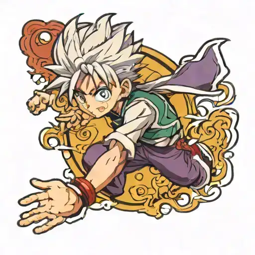 killua Hunter x hunter tattoo design idea