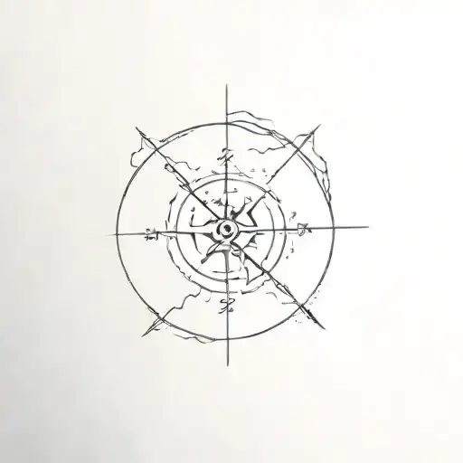 compass mountain minimalist tattoo tattoo design idea