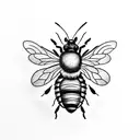 Realistic Bee tattoo design idea