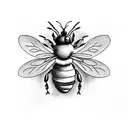 Realistic Bee tattoo design idea