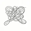 B cursive tattoo design idea