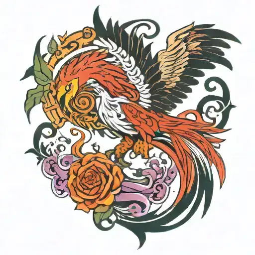 Rising pheonix 2004 tattoo design idea