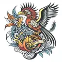 Rising pheonix 2004 tattoo design idea