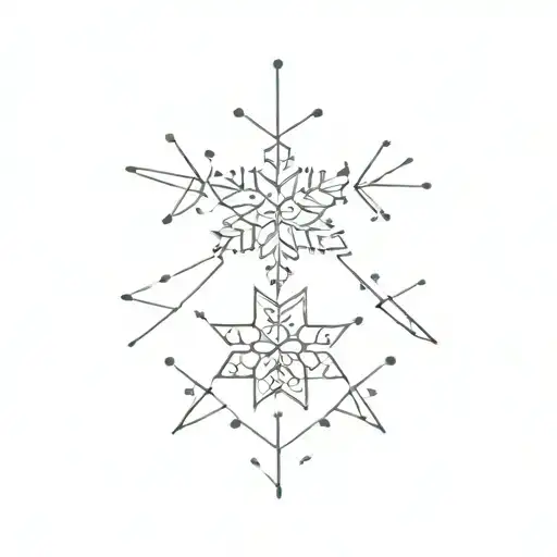 snowflake tattoo design idea