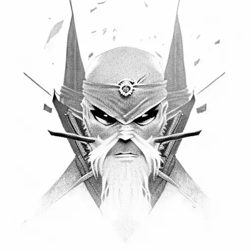 ninja witcher tattoo design idea