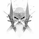 ninja witcher tattoo design idea