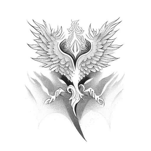 carpe Phoenix lumière amour tattoo design idea