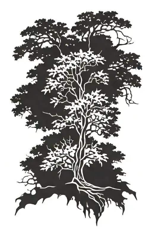 ash tree tattoo design idea
