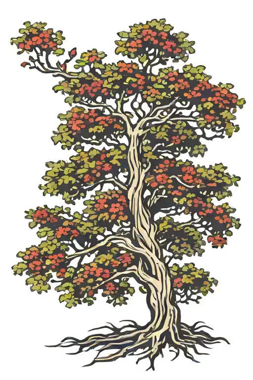 ash tree tattoo design idea