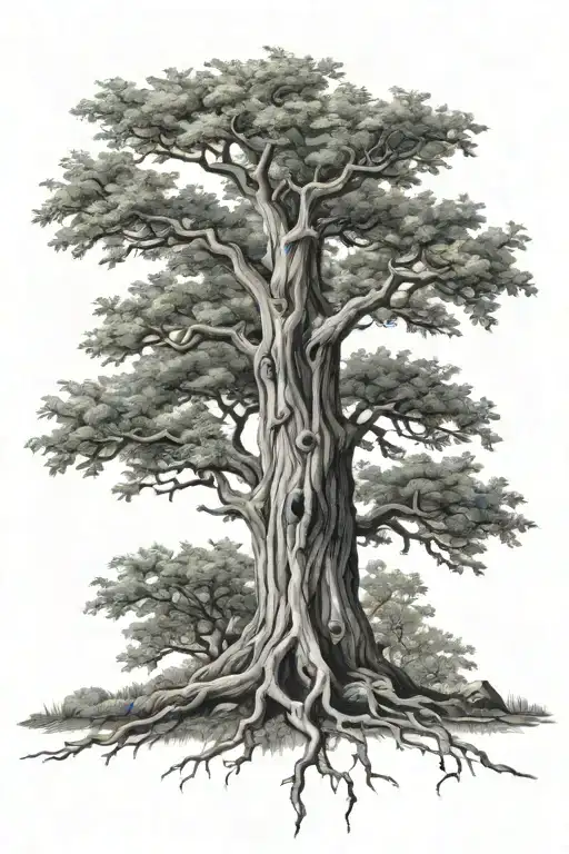 ash tree tattoo design idea