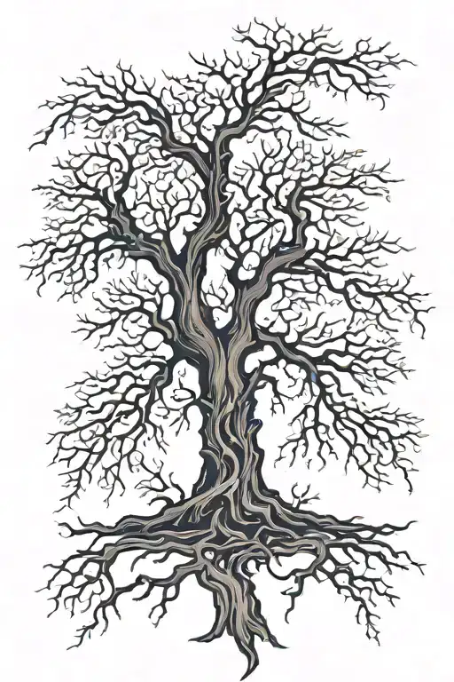 ash tree tattoo design idea