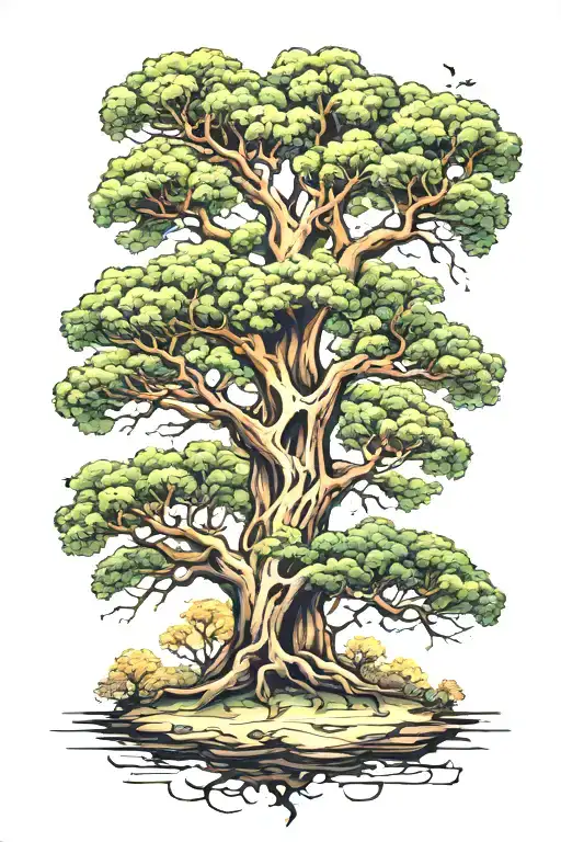 ash tree tattoo design idea