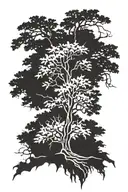 ash tree tattoo design idea