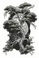 ash tree tattoo design idea