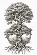 yggdrasil tree tattoo design idea