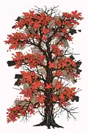 ash tree tattoo design idea