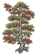 ash tree tattoo design idea