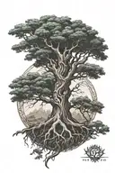 yggdrasil tree tattoo design idea