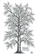 ash tree tattoo design idea