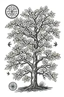 ash tree tattoo design idea