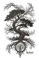 yggdrasil tree tattoo design idea