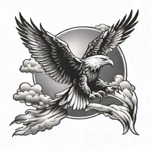 eagle soaring tattoo design idea