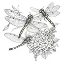 dragonfly and butterfly tattoo design idea