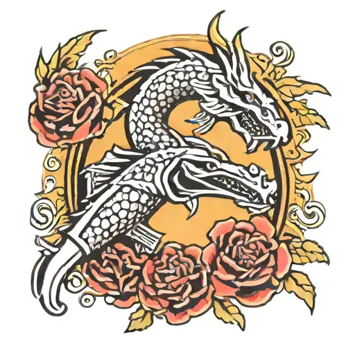 Draco gun barrels tattoo design idea