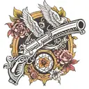 Draco gun barrels tattoo design idea