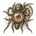 Spider with an eye on its abdomen tattoo tattoo design idea