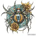 Spider with an eye on its abdomen tattoo tattoo design idea