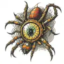 Spider with an eye on its abdomen tattoo tattoo design idea