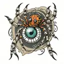 Spider with an eye on its abdomen tattoo tattoo design idea