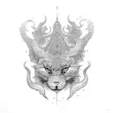 karan from front And seema for opposite tattoo design idea