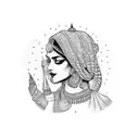 karan from front And seema for opposite tattoo design idea