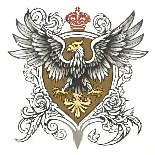 polish eagle  tattoo design idea
