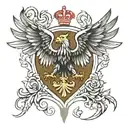 polish eagle  tattoo design idea