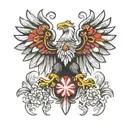 polish eagle  tattoo design idea
