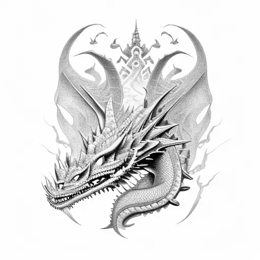 sexy dragon for forearm tattoo like in game of thrones tattoo design idea