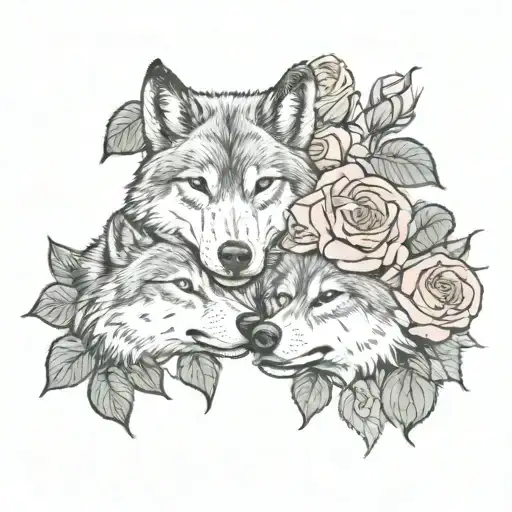 wolves and roses see hear speak no evil roses covering eyes ears mouth tattoo design idea
