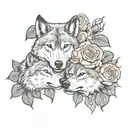 wolves and roses see hear speak no evil roses covering eyes ears mouth tattoo design idea