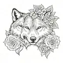 wolves and roses see hear speak no evil roses covering eyes ears mouth tattoo design idea