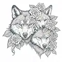 wolves and roses see hear speak no evil roses covering eyes ears mouth tattoo design idea