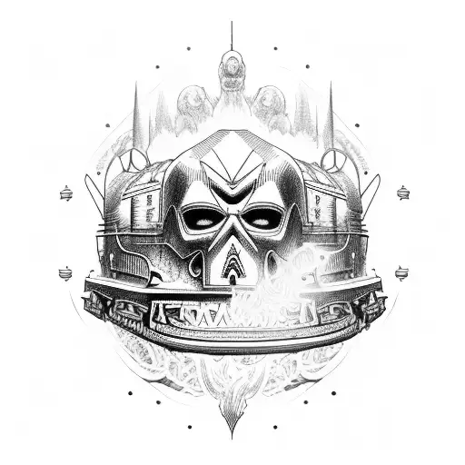 death  train with doomsday clock and dragon tattoo design idea